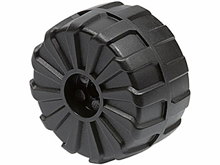 Wheel Hard Plastic Large (54mm D. x 30mm) in Black