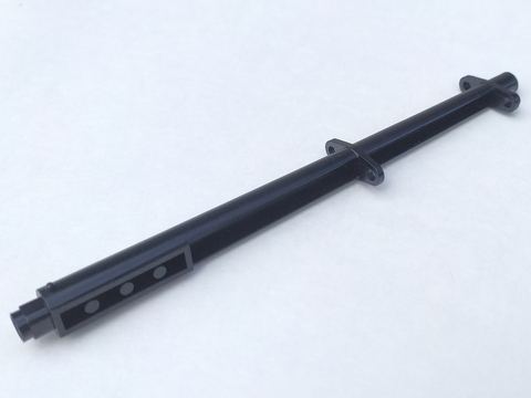 Boat, Mast Section Top 16 H with 4 stud holes at bottom, With Bottom Nubs in Black