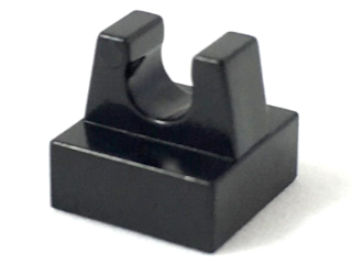 Tile Special 1 x 1 with Clip and Straight Tips in Black