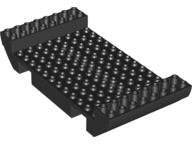 Boat Hull Section, Large Middle 8 x 16 x 2 1/3 with 8 or 9 Holes in Black