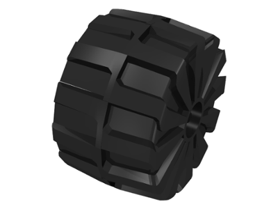 Wheel Hard Plastic Giant (71mm D. x 47mm) in Black