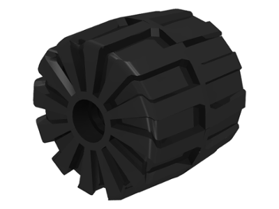 Wheel Hard Plastic Medium (35mm D. x 31mm) in Black