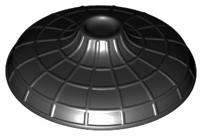 Hat Conical Asian with Raised Center in Black