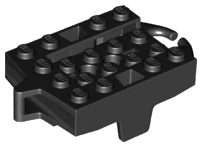 Vehicle Base, Roller Coaster Car 4 x 5 in Black