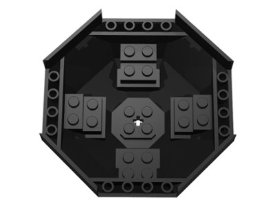 Cockpit 10 x 10 x 4 Octagonal in Black