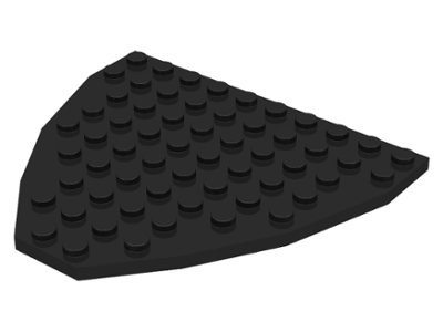 Wedge Plate 9 x 10 Boat Bow in Black