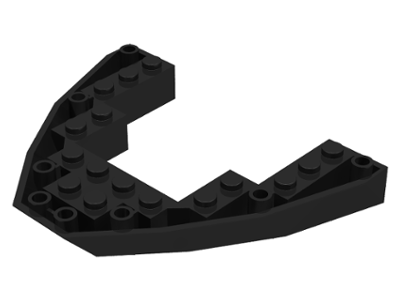 Brick Wedged, Sloped Inverted 8 x 10 x 1 Boat Bow in Black