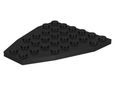 Wedge Plate 7 x 6 Boat Bow without Stud Notches in Black