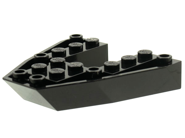 Brick Wedged, Sloped Inverted 6 x 6 x 1 Boat Bow in Black