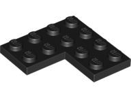Plate 4 x 4 Corner in Black