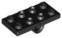 Plate Special 2 x 4 with 2 Pin Holes in Black