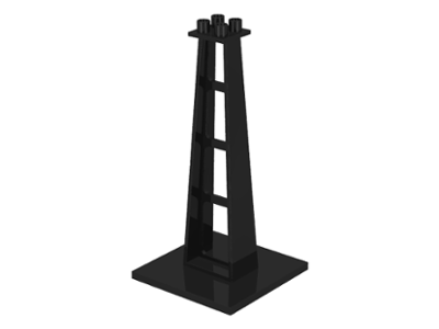 Support 6 x 6 x 10 Stanchion in Black