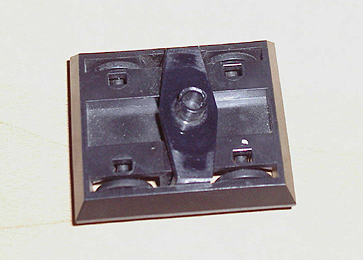 Wheel Holder, Monorail Bogey with Bogey Bracket/Pivot in Black