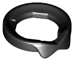 Minifig Neckwear Collar in Black