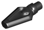 Weapon Pike / Spear Tip with Bar in Black