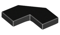 Tile Special 2 x 2 Corner with Cut Corner - Facet in Black