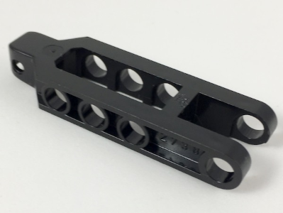 Technic Steering Arm 6.5 x 2 with Towball Socket Squared, Un-Chamfered in Black