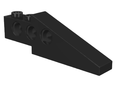Technic Slope Long 1 x 6 with 3 Pin Holes in Black