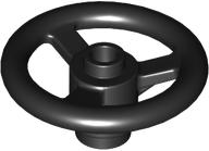 Technic Steering Wheel Small (3 Studs Diameter) in Black