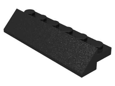 Brick Sloped 45° 2 x 6 x 2/3 in Black