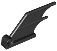 Tail 4 x 1 with Pin Hole in Black