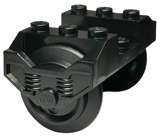 Wheel Holder, Train with Wheels, RC [Complete Assembly] in Black