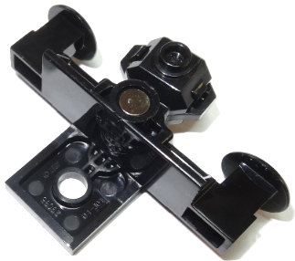 Train Buffer Beam with Sealed Magnets [Type 3 with Closed Bottom] in Black