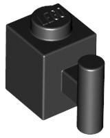 Brick Special 1 x 1 with Handle in Black