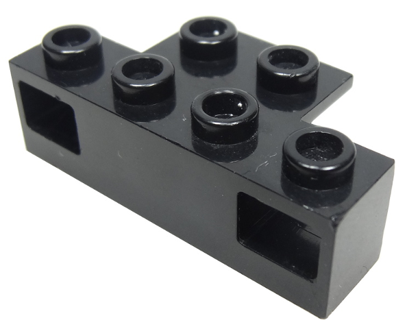 Light Prism Brick, Train, 1 x 4 Holder in Black