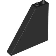 Brick Sloped 55° 1 x 6 x 5 with Bottom Stud Holders in Black