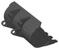 Technic Digger Bucket 8 x 10 in Black