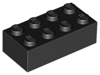 Brick 2 x 4 in Black