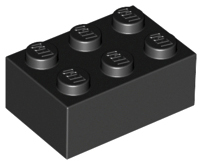 Brick 2 x 3 in Black