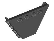 Panel, Trapezoid, Tipper End Flat without Pins in Black