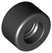 Tyre 14 x 9 Smooth Small Wide Slick in Black