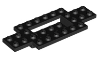 Vehicle Base 4 x 10 x 2/3 with 4 x 2 Recessed Center with Smooth Underside in Black