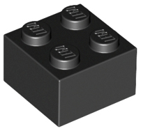 Brick 2 x 2 in Black