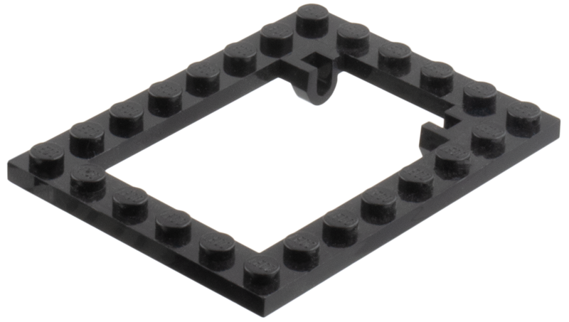 Plate Special 6 x 8 Trap Door Frame Horizontal in Black