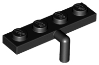 Plate Special 1 x 4 with Bar Down in Black