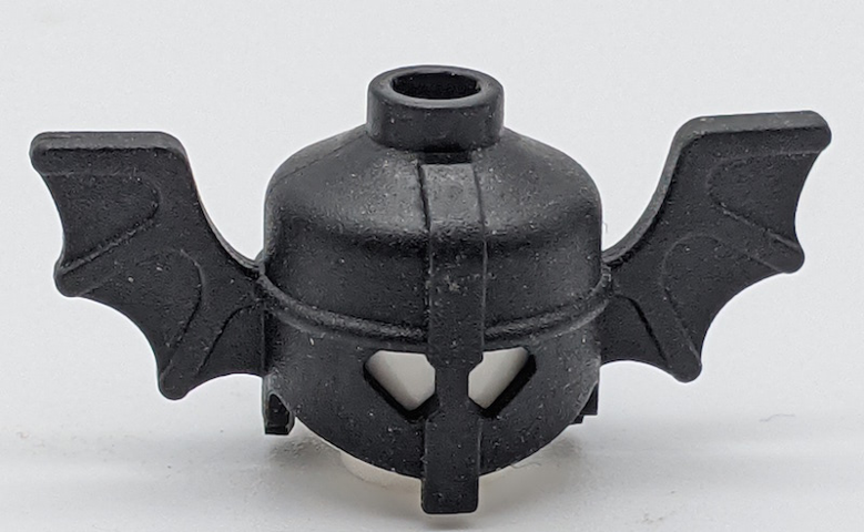 Helmet with Bat Wings in Black