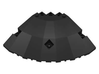 Panel 10 x 10 x 2 1/3 Quarter Saucer Top in Black