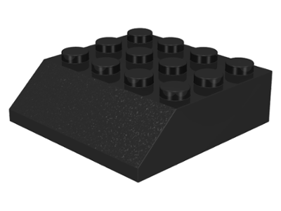Brick Sloped 45° 4 x 4 in Black