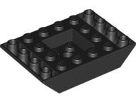 Brick Sloped Inverted 45° 6 x 4 Double with Recessed Center in Black