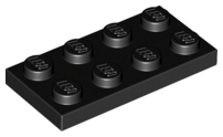 Plate 2 x 4 in Black