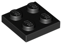 Plate 2 x 2 in Black