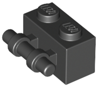 Brick Special 1 x 2 with Handle in Black
