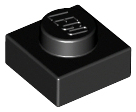 Plate 1 x 1 in Black