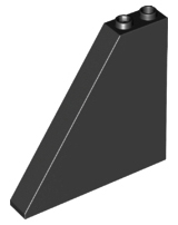 Brick Sloped 55° 1 x 6 x 5 in Black