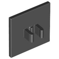 Road Sign Clip-on 2 x 2 Square in Black