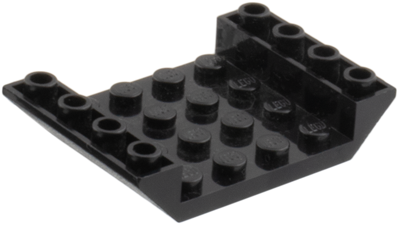 Brick Sloped Inverted 45° 6 x 4 Double with 4 x 4 Recessed in Black